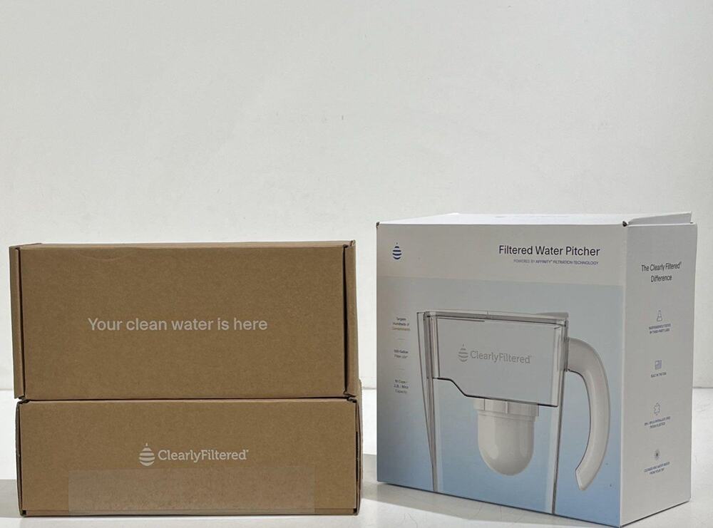 Clearly Filtered Filtered Water Pitcher + Filter 6-Pack